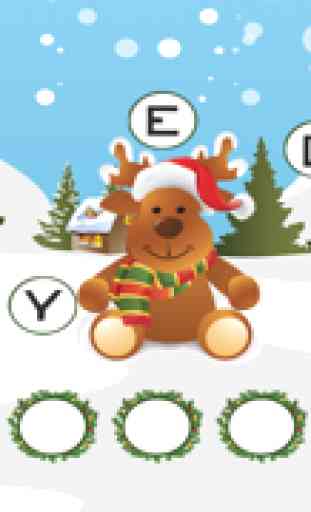 ABC de Natal! Jogo para crianças: Aprender para escrever palavras eo alfabeto com o Papai Noel, renas, Rudolph boneco de neve, duendes e muito mais. Grátis, novo, aprender, Feliz Natal! 3