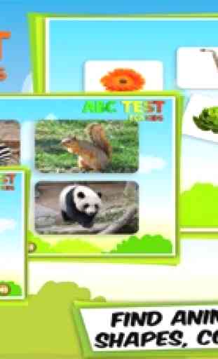 ABC Test for Kids: Aprenda Inglês - Encontrar animais, letras, números, frutas, legumes, formas, cores e objetos Livre Grátis Gratuitas 1