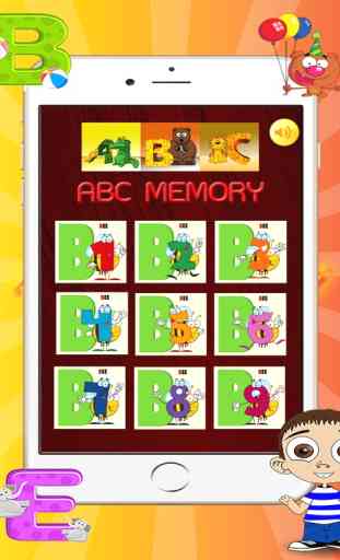 Jogo de Memória Alfabeto Para Crianças 3