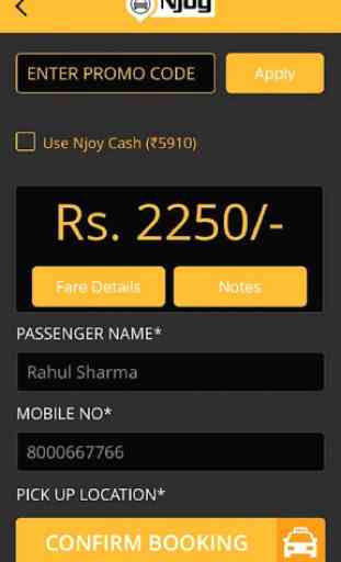 Njoy Cabs - Outstation Taxi 4
