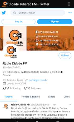 Rádio Cidade Tubarão FM 4