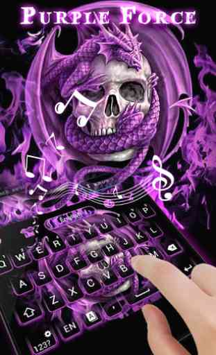 Purple Force GO Keyboard Theme 4