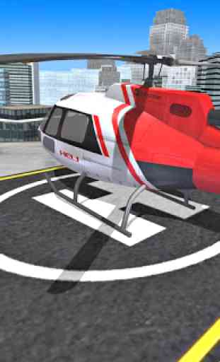 Cidade helicóptero voar simulação 2