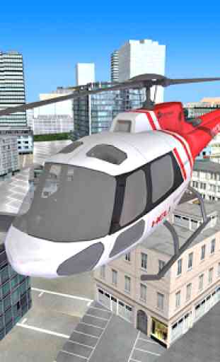 Cidade helicóptero voar simulação 4