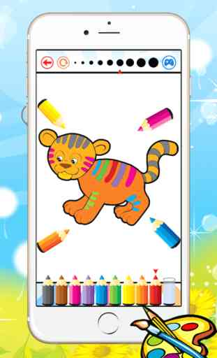 Livro de coloração animal - Desenho para jogo livre miúdo, pintura e jogos de cores HD 3