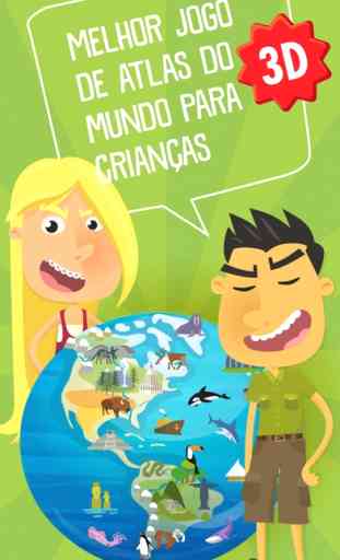 Atlas 3D para Crianças - Jogos Aprender Geografia 1