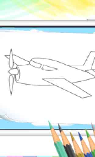 Avião Coloring Book para a aprendizagem para crian 1