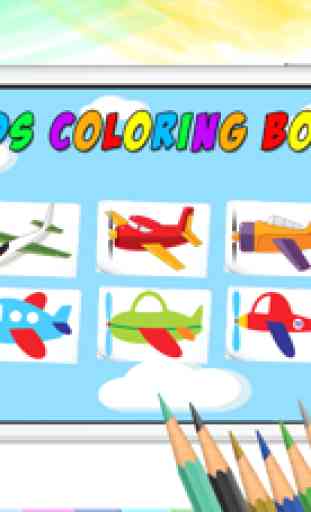 Avião Coloring Book para a aprendizagem para crian 2