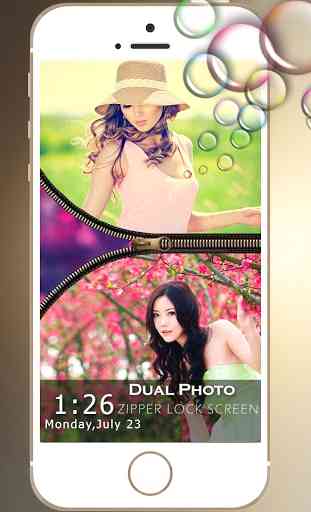 Dual Photo Zip Lock Screen 2