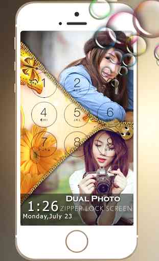 Dual Photo Zip Lock Screen 3