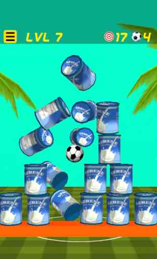 Soccer Ball Knockdown ⚽️ shoot cans & bottles 2