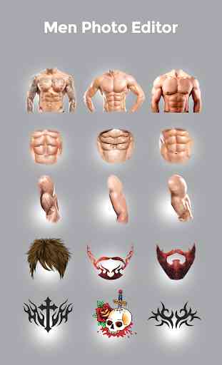 Men Body Styles SixPack tattoo - Photo Editor app 3