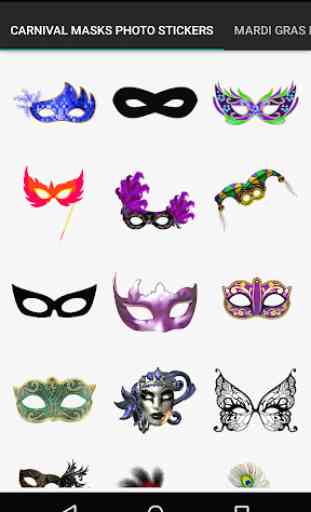 Máscaras de carnaval adesivos 3