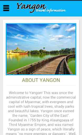 Yangon Travel Information 2