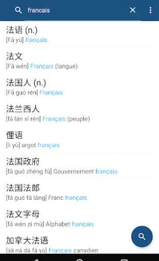 Chinese French Dictionary Free 法中字典 1