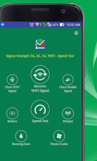 Força de Sinal 3G, 4G,5G, WiFi-Teste de Velocidade 1