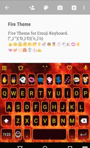 Fire Emoji Keyboard Theme 1