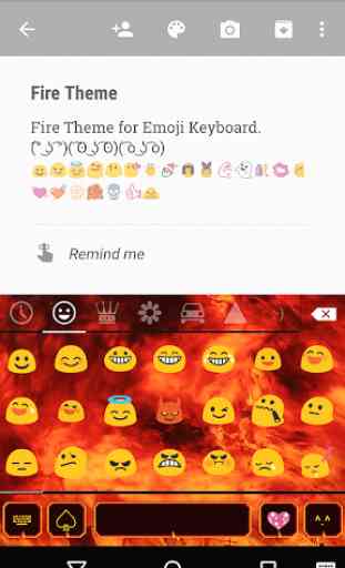 Fire Emoji Keyboard Theme 2