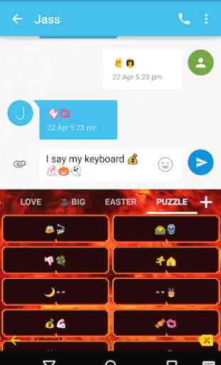 Fire Emoji Keyboard Theme 4