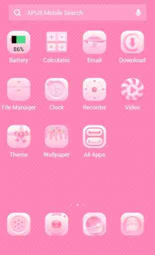 Pink Girl-APUS Launcher theme 2