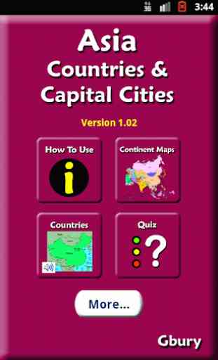 Asia Countries and Capitals 2