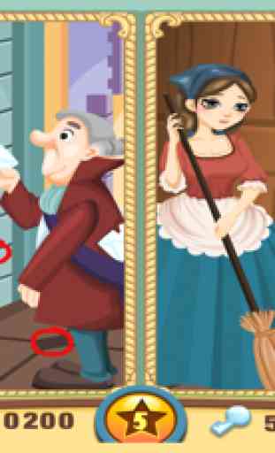 Cinderella Find the Differences - Conto de fadas jogo de puzzle para crianças que gostam princesa Cinderela 4