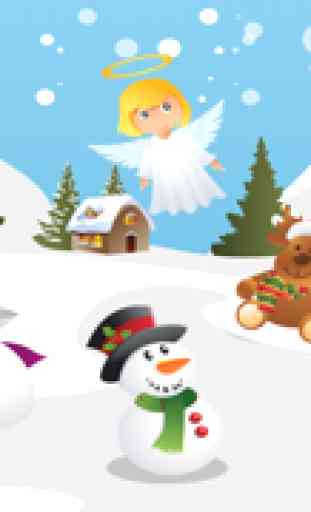 Jogo para crianças da idade 2-5 sobre o Natal: Jogos e quebra-cabeças para o jardim de infância, pré-escola ou creche com Papai Noel, boneco de neve, duendes, anjo, a rena Rudolph, e da neve. Grátis, novo, aprendizado, diversão! 1