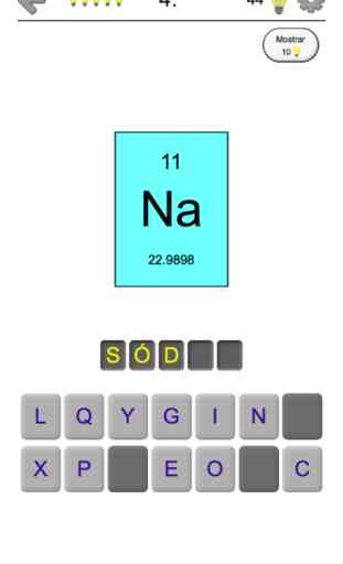 Elementos químicos Nomes teste 1
