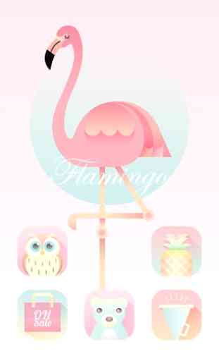 Flamingo  GO Launcher Theme 1