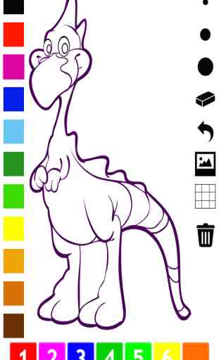 Ativo Livro para colorir de dinossauros para crianças: jogo para aprender a pintar com dinos 2