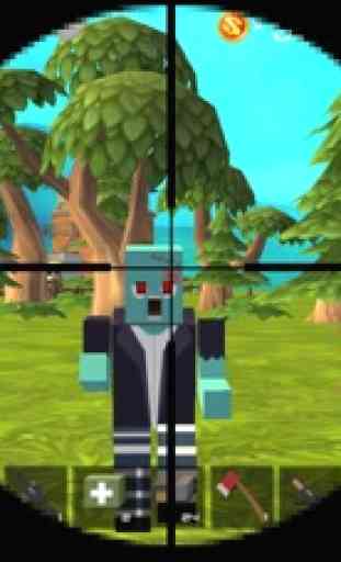 pixel de greve bloco 3D - jogos de tiro de sniper grátis 3