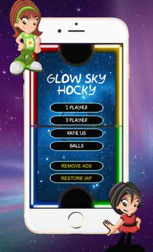 Glow Touch Air Sky Hóquei Showdown HD Mobile Games 1