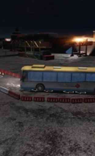 Ônibus, ônibus, noite, estacionamento, 3D, dirigin 2