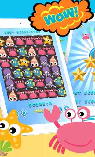 Sea animais Match Game 3 Puzzle For Kids 3