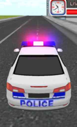 3D do carro de polícia de condução jogos de simula 1