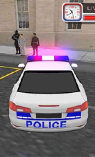3D do carro de polícia de condução jogos de simula 2