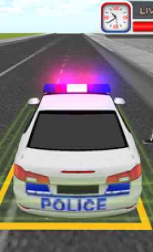 3D do carro de polícia de condução jogos de simula 3