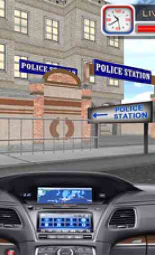 3D do carro de polícia de condução jogos de simula 4