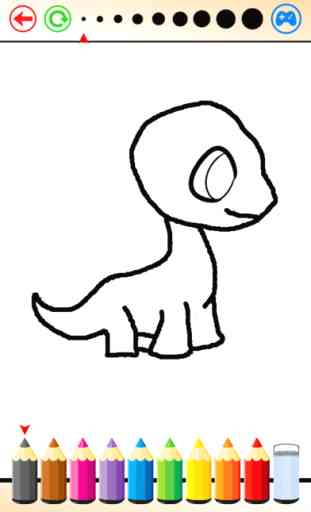 Coloring Book and Draw Dinosaur on Sketch Line 2