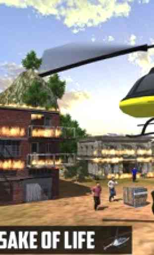 Helicóptero do salvamento da ambulância 3D 3