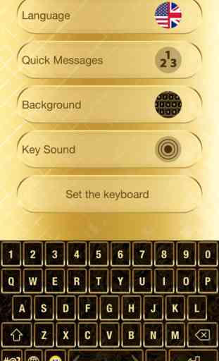 Luxo teclado dourado - Mudar tema emoji e fonte 2