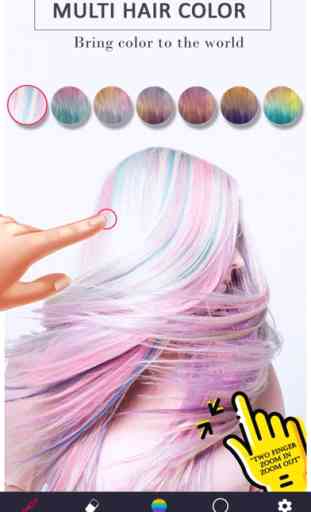 Multi cor do cabelo app Change 1
