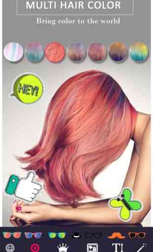 Multi cor do cabelo app Change 3