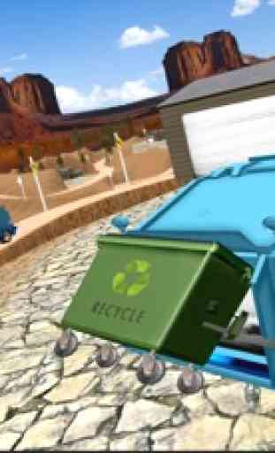 Simulador de caminhão de lixo offroad reciclar cid 1