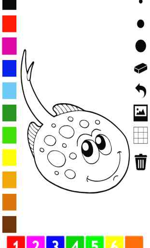 Ativos! Livro Para Colorir de Peixes Para As Crianças a Aprender a Pintar 3