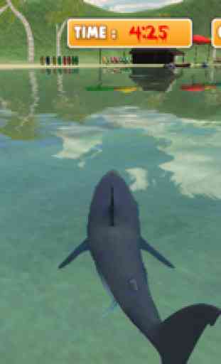 3D Hungry assassino tubarão Simulator Ataque 3
