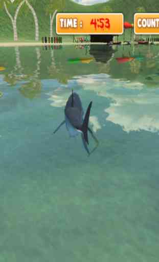 3D Hungry assassino tubarão Simulator Ataque 4