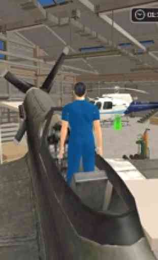 Avião Mecânico Simulador 3D Reparo Oficina Garagem 2