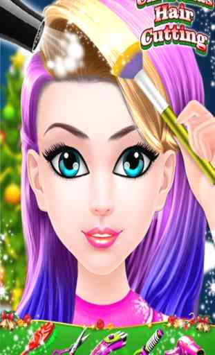 Christmas Hair Cutting - Trendy Hairstyle Games 1