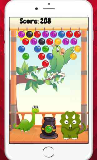 O jogo de tiro bolha pequena dinossauro livre 2